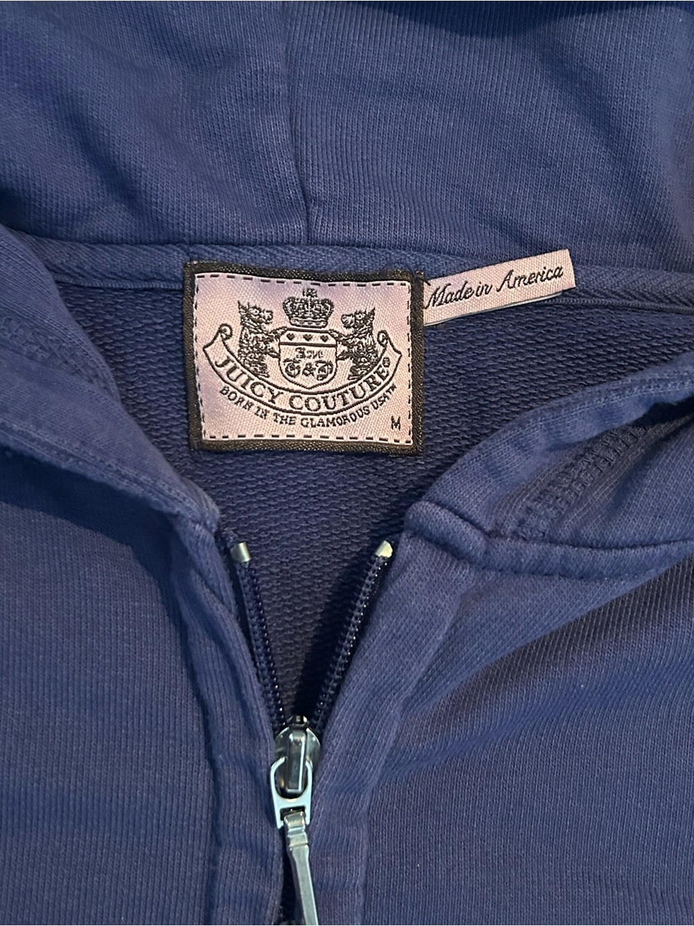Y2K Vintage Juicy Couture Violet Cotton Short Sleeve Zip - Picture 7 of 10